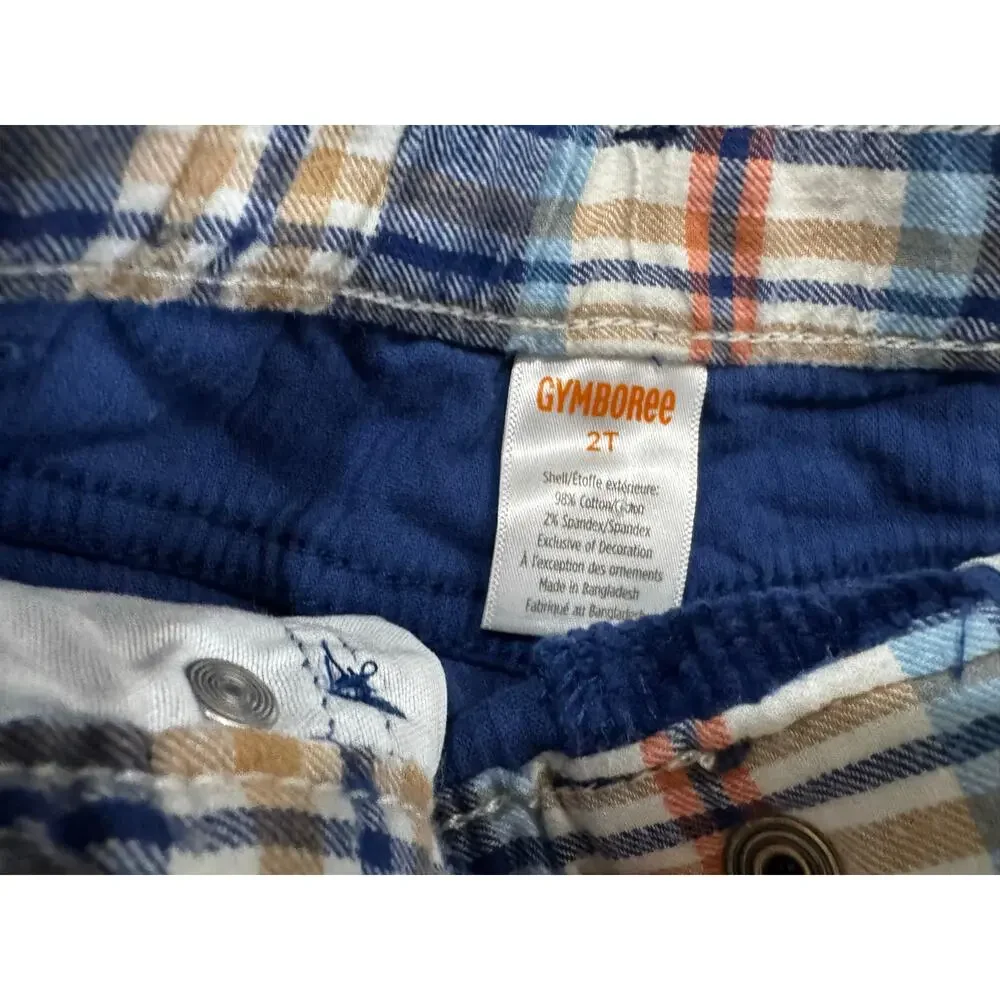 Boys Gymboree Toddler 2T Pants Blue Corduroy & Black Velvet Holiday